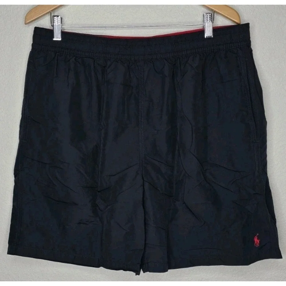 New Polo Ralph Lauren Shorts Classic Fit Swim Trunks Black LT Men Tall